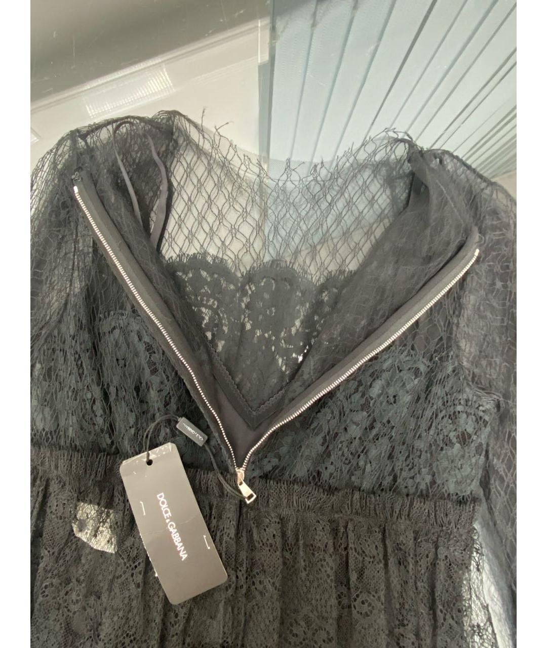 DOLCE&GABBANA Черное полиамидовое коктейльное платье, фото 3