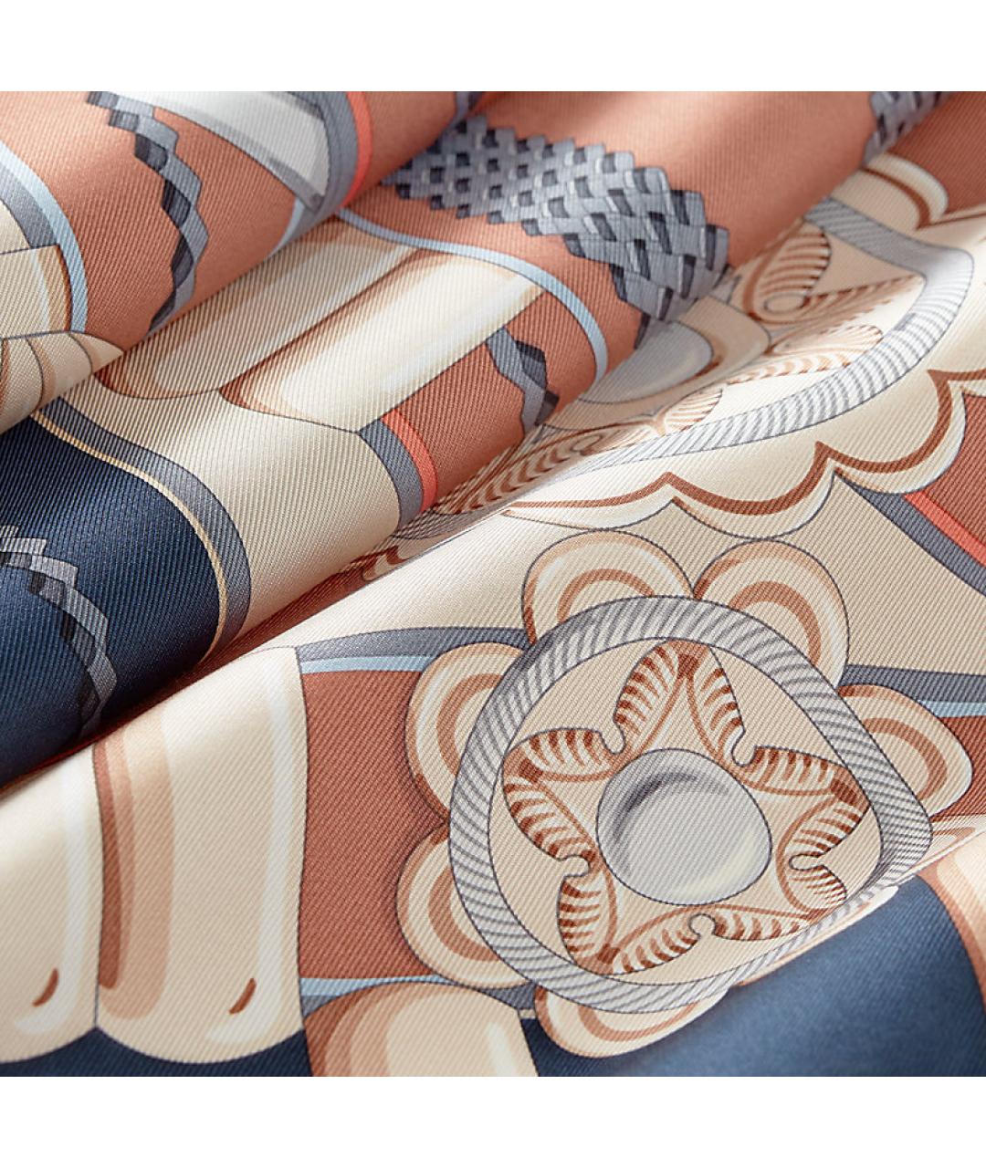 HERMES Мульти шелковый шарф, фото 2