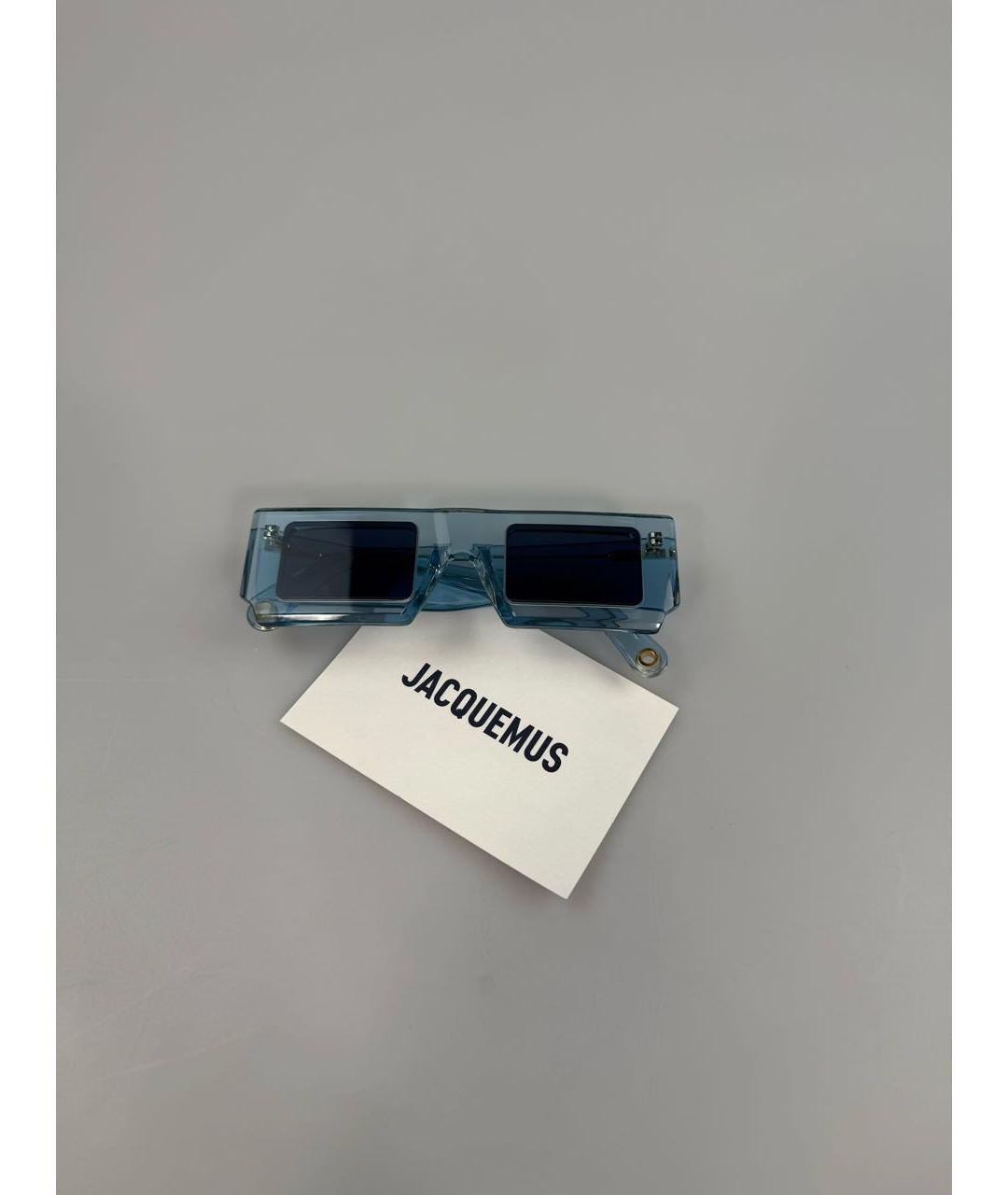 JACQUEMUS Голубые пластиковые солнцезащитные очки, фото 4