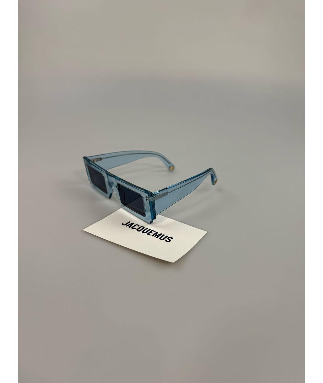 JACQUEMUS Голубые пластиковые солнцезащитные очки, фото 2