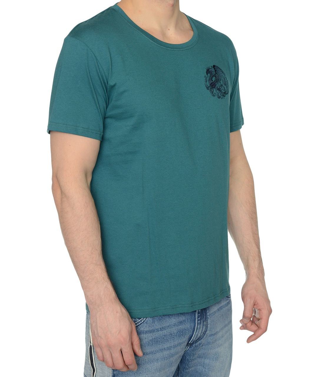 BALMAIN Зеленая хлопковая футболка, фото 2