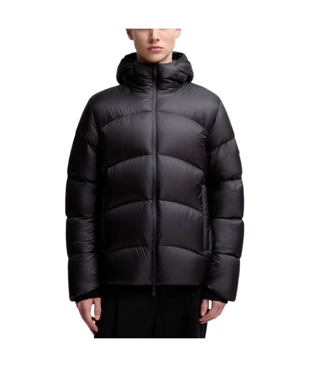 MONCLER Черный пуховик, фото 2