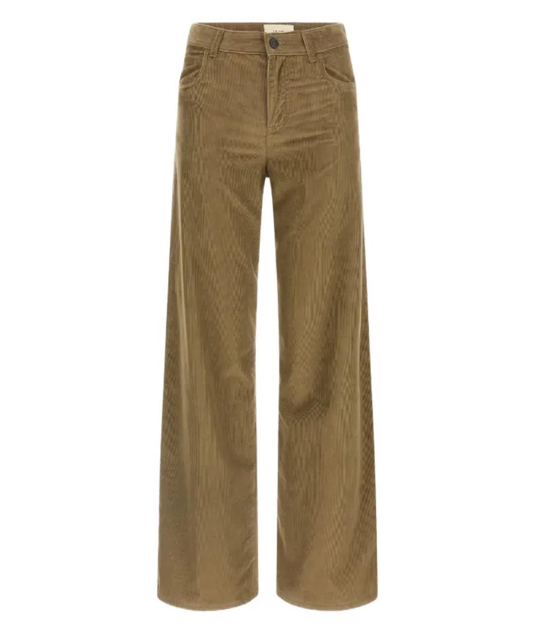 THE ROW Бежевые велюровые брюки широкие, фото 1