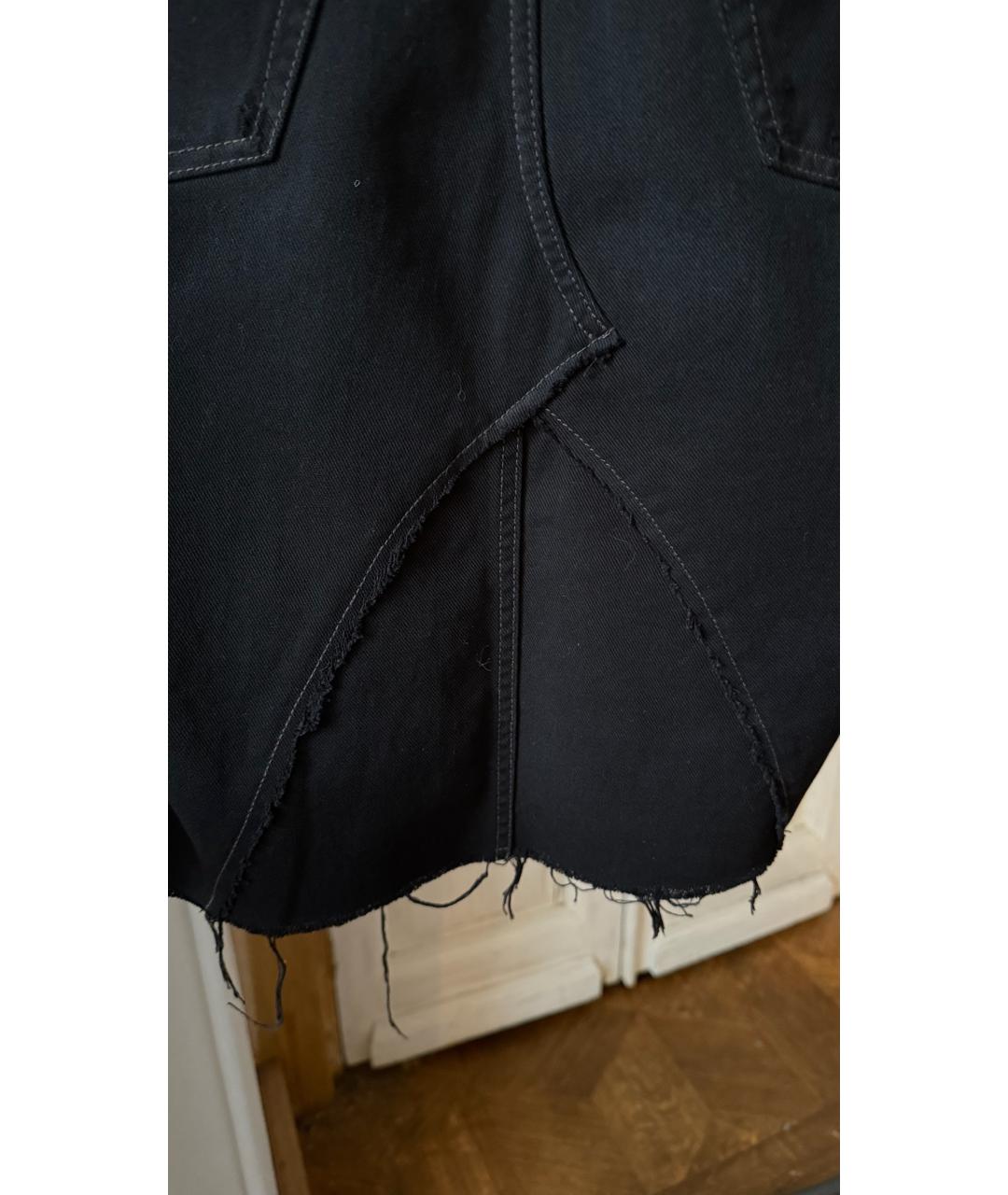 BALENCIAGA Черная деним юбка миди, фото 5