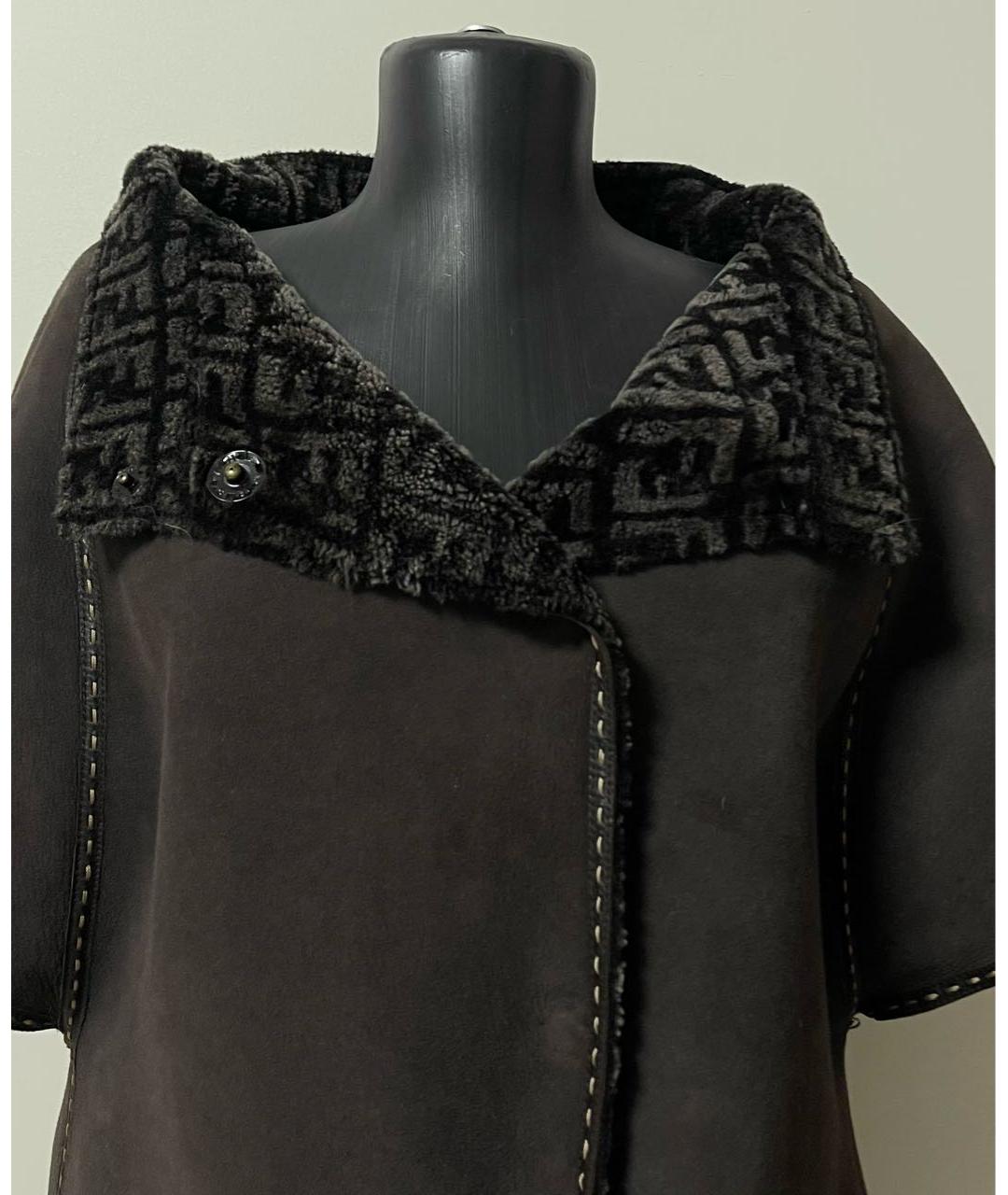 FENDI Коричневая меховая дубленка, фото 8