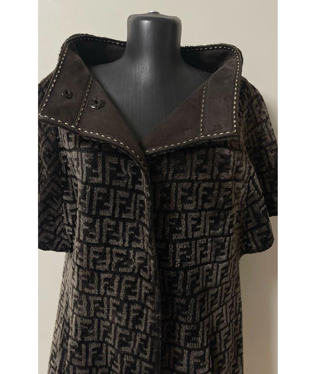 FENDI Коричневая меховая дубленка, фото 7