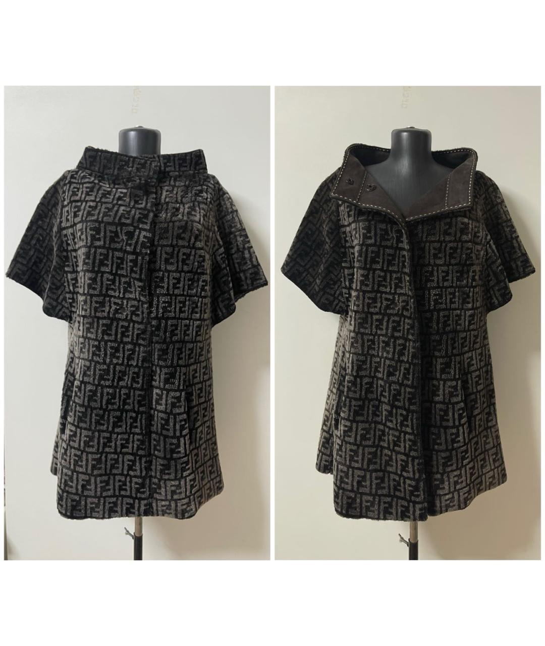 FENDI Коричневая меховая дубленка, фото 2