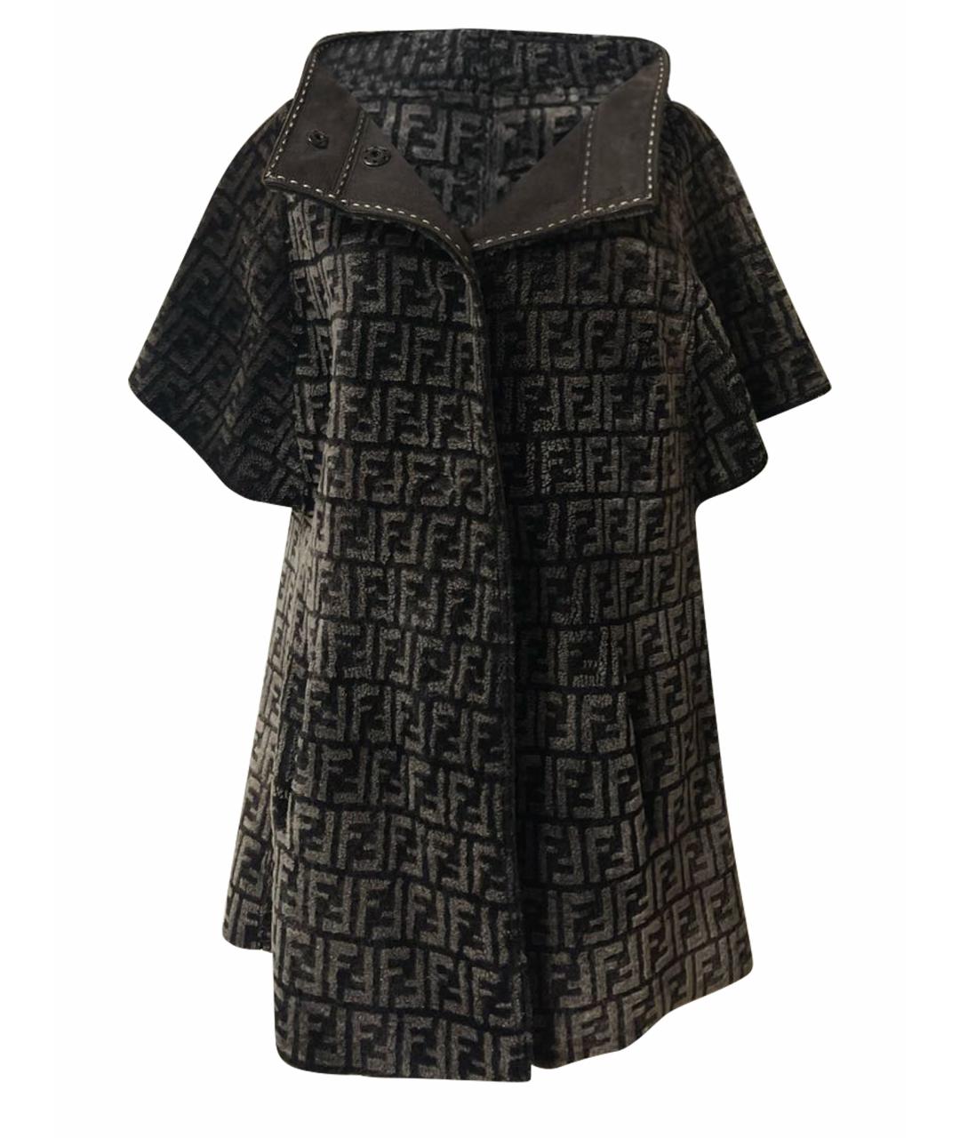 FENDI Коричневая меховая дубленка, фото 1