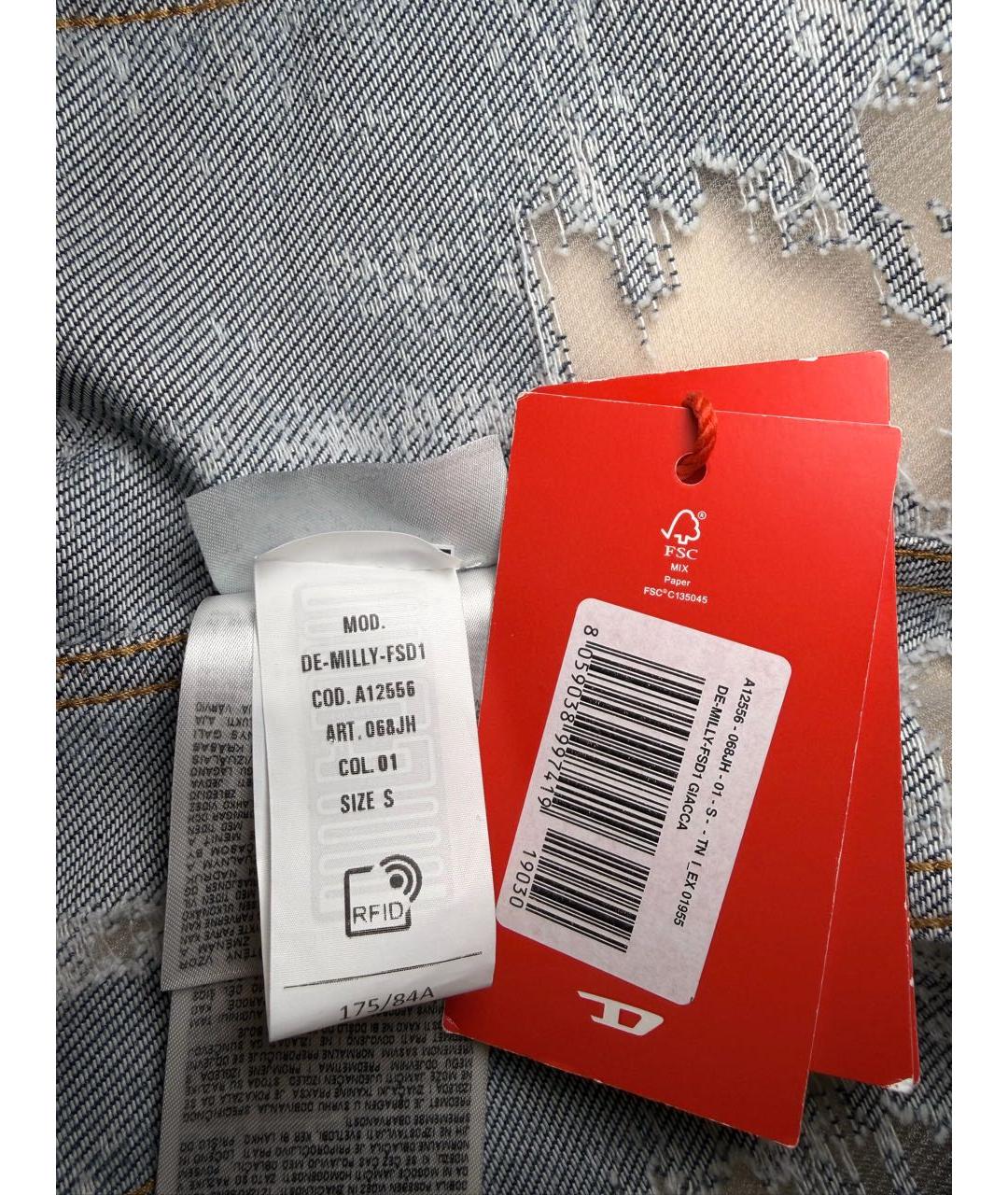 DIESEL Голубой деним жакет/пиджак, фото 5