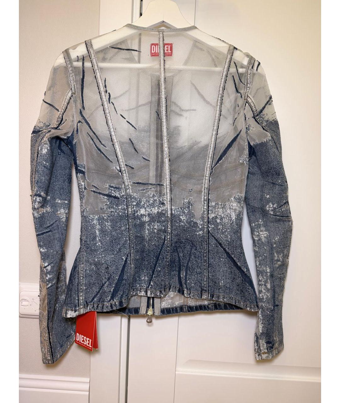 DIESEL Голубой деним жакет/пиджак, фото 2