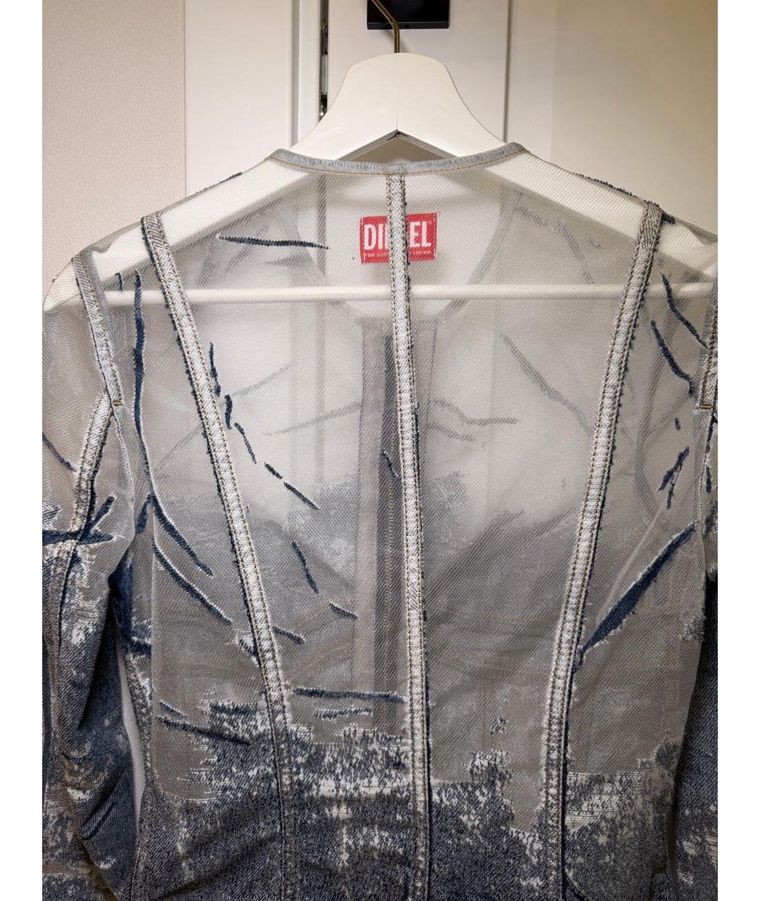 DIESEL Голубой деним жакет/пиджак, фото 3