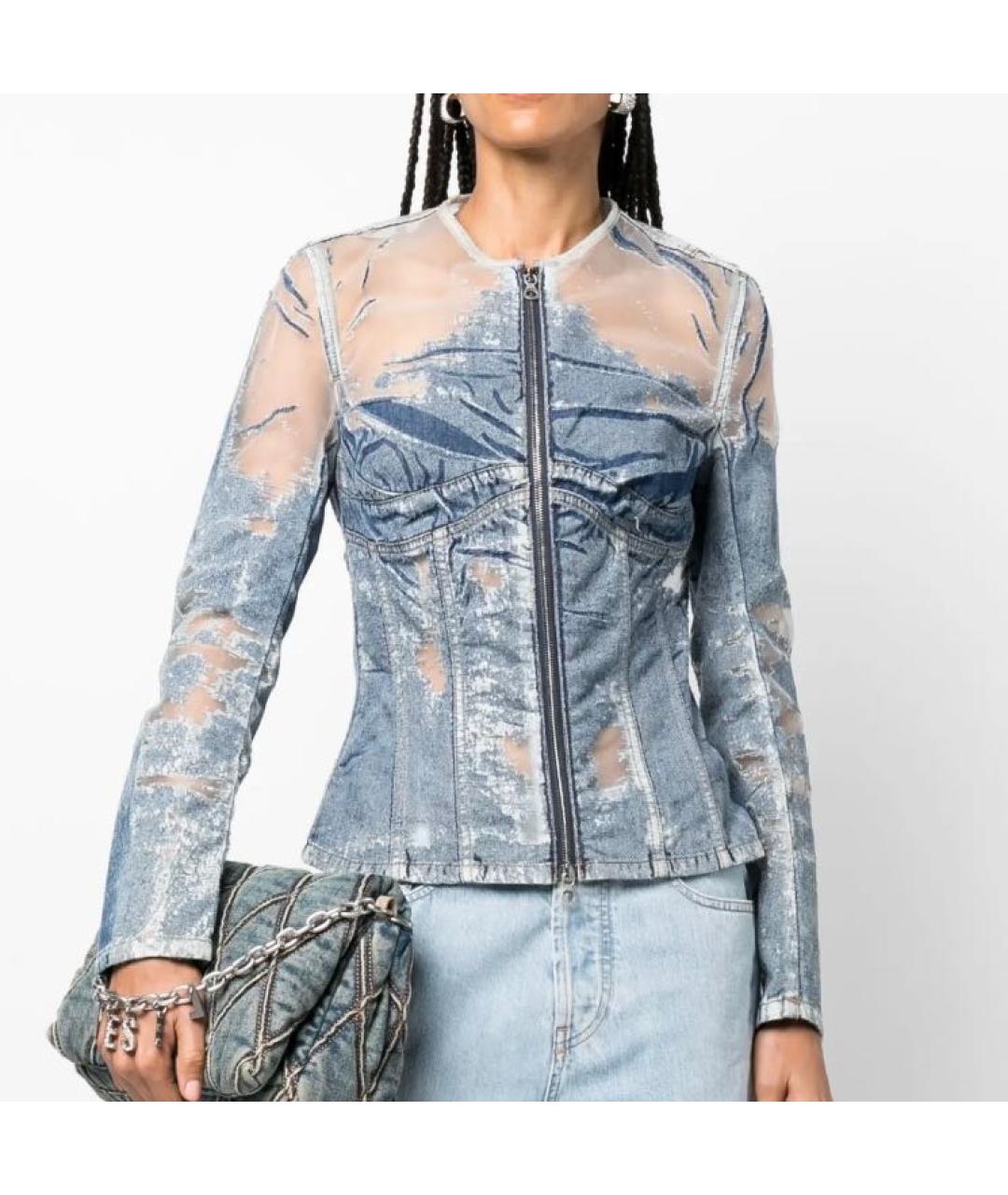 DIESEL Голубой деним жакет/пиджак, фото 6