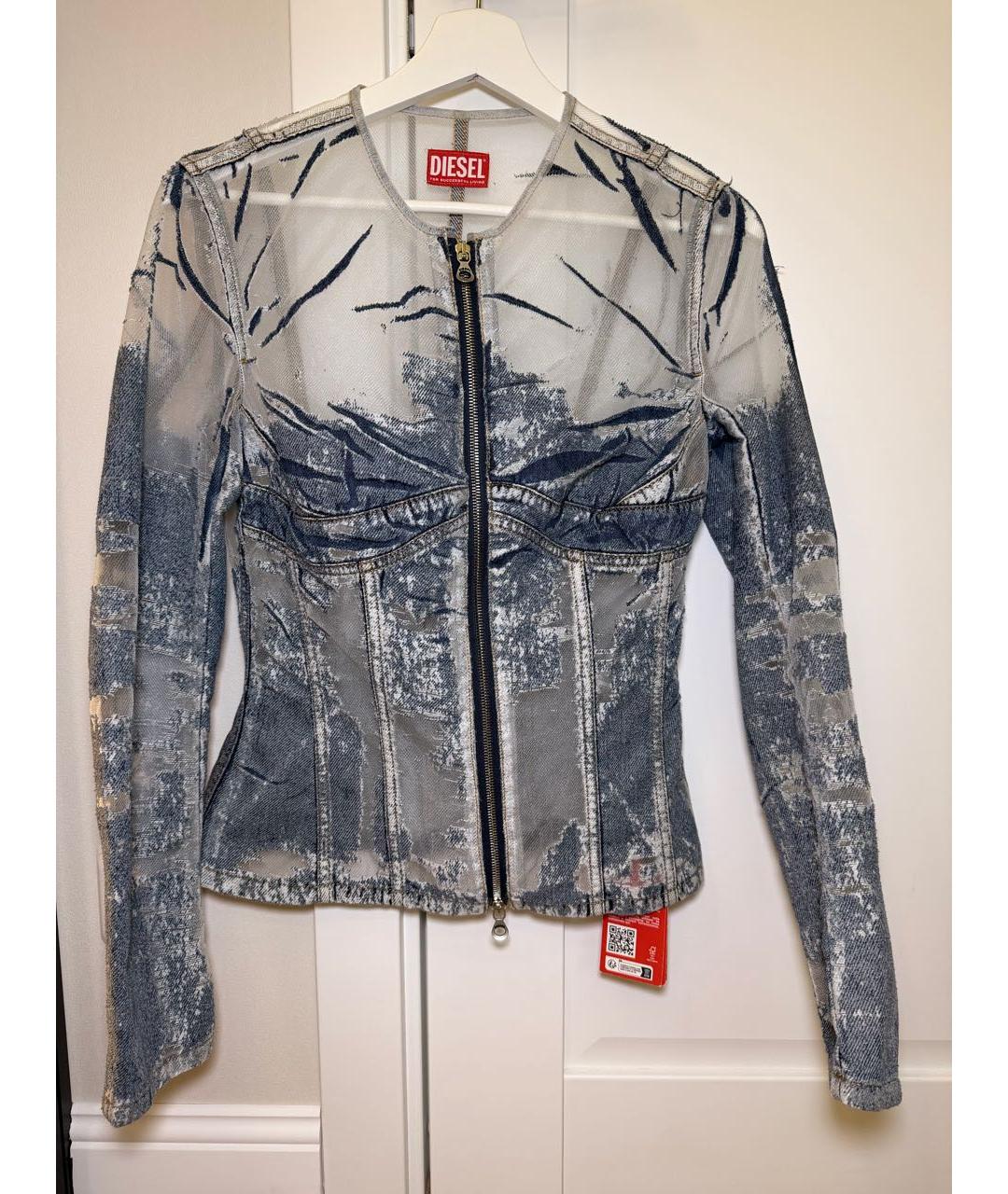DIESEL Голубой деним жакет/пиджак, фото 8