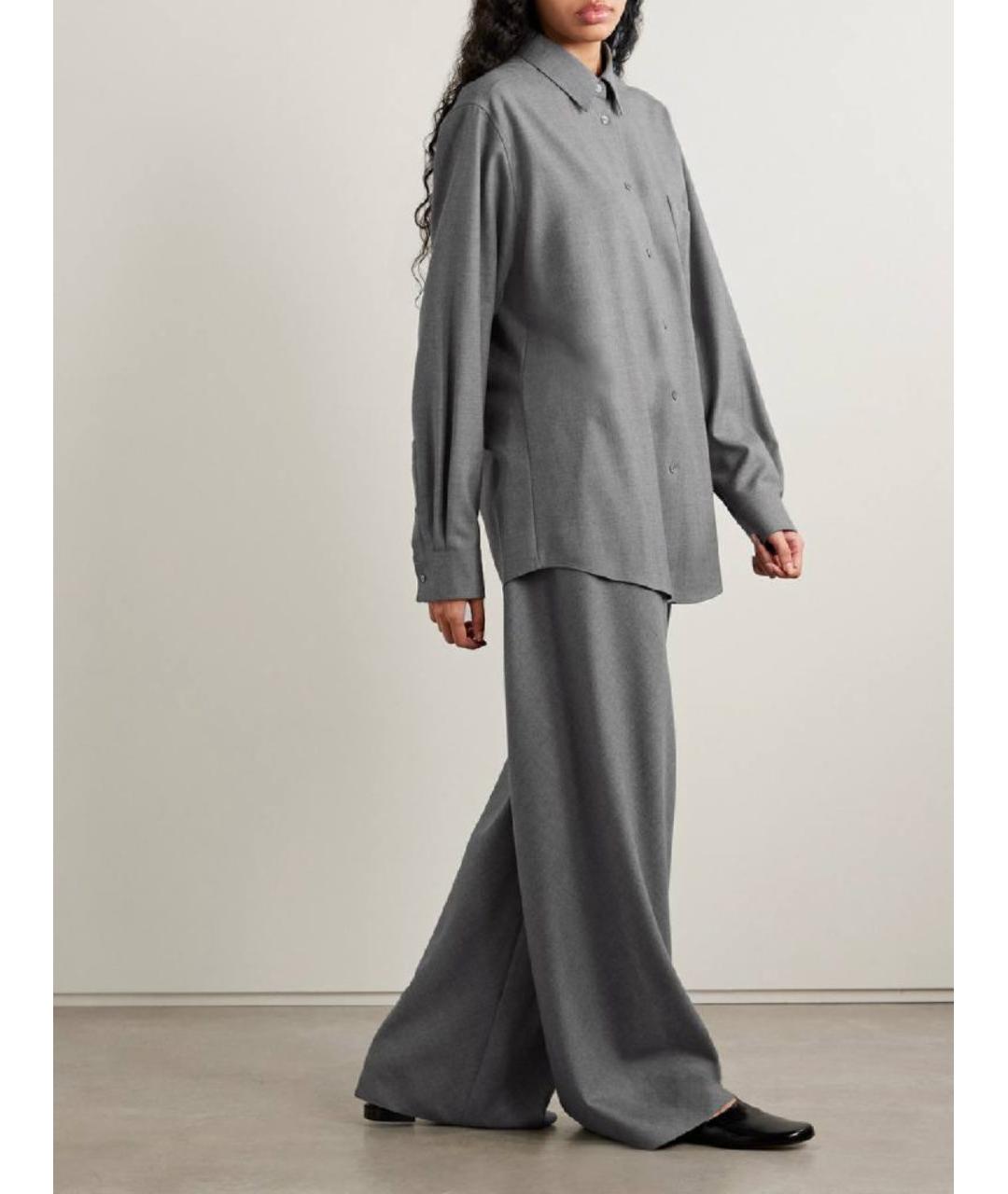 THE ROW Серая шерстяная рубашка, фото 4