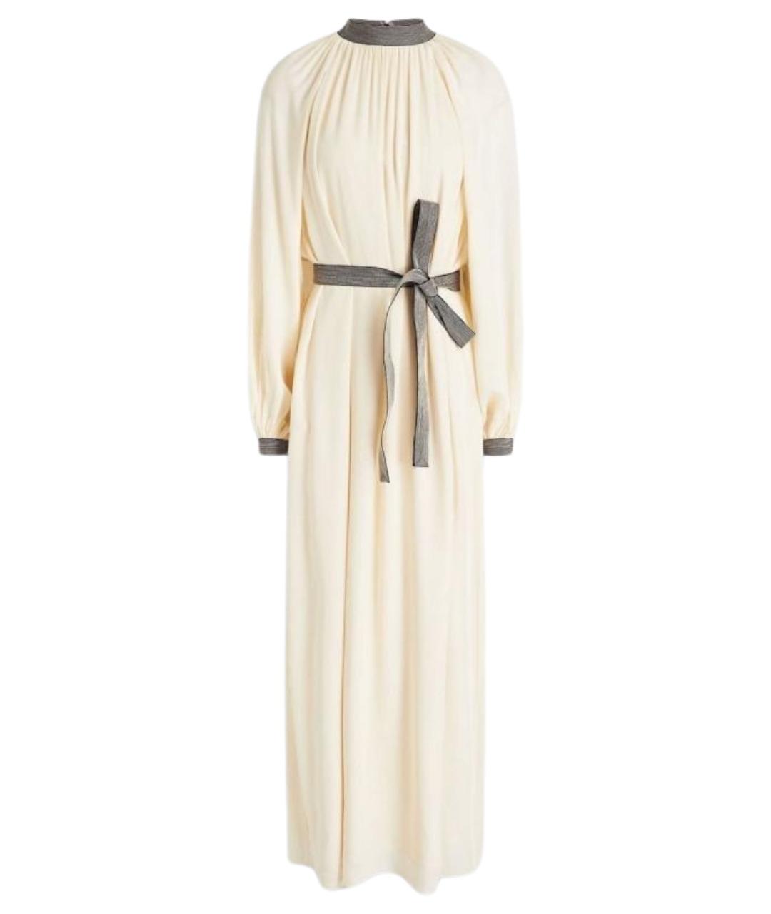 TORY BURCH Бежевое креповое коктейльное платье, фото 1