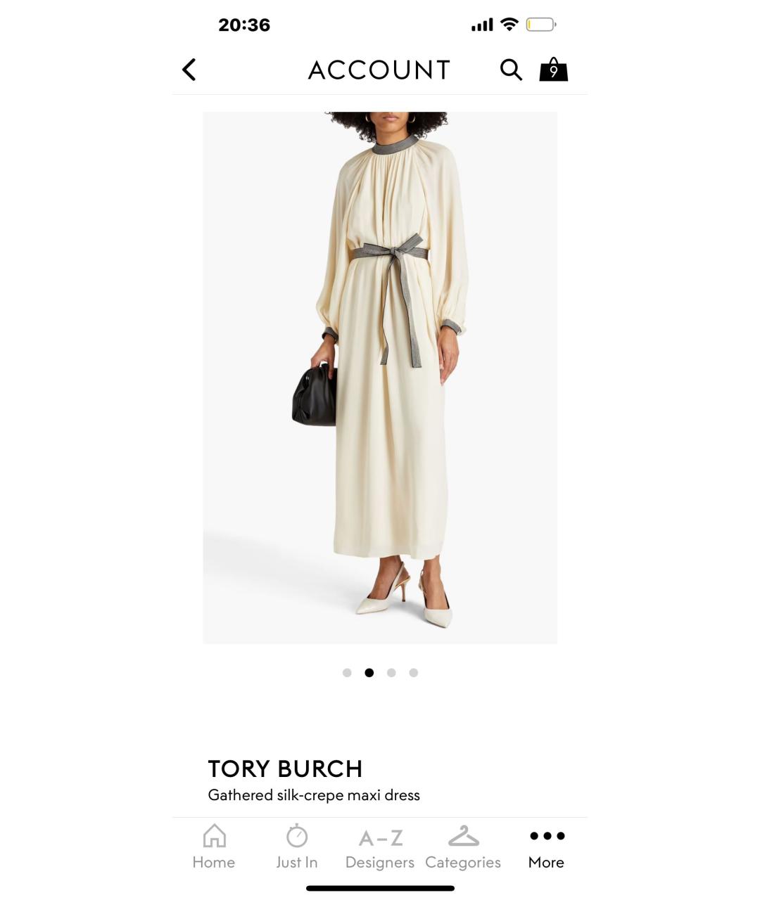 TORY BURCH Бежевое креповое коктейльное платье, фото 4