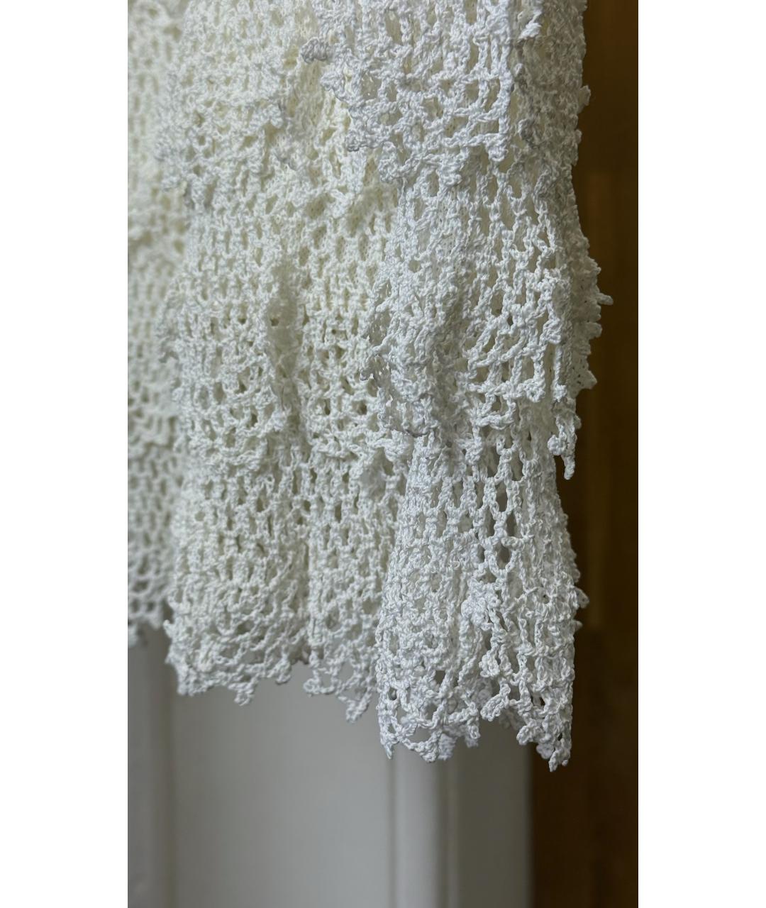 DOLCE&GABBANA Белая вискозная юбка макси, фото 4