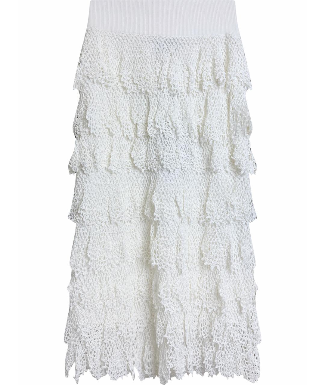 DOLCE&GABBANA Белая вискозная юбка макси, фото 1