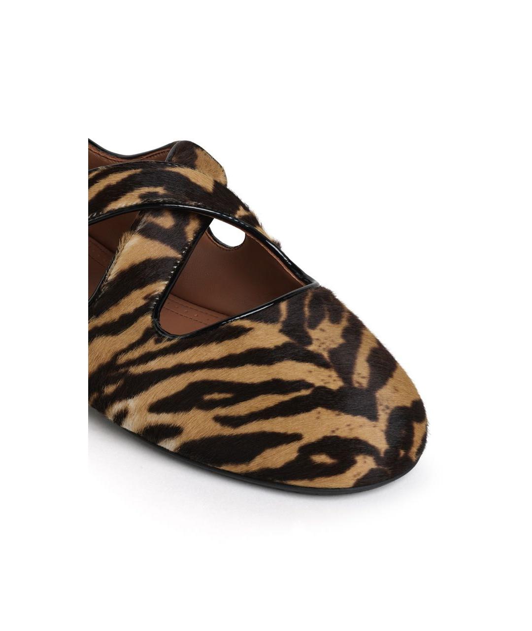 ALAIA Коричневые кожаные балетки, фото 3