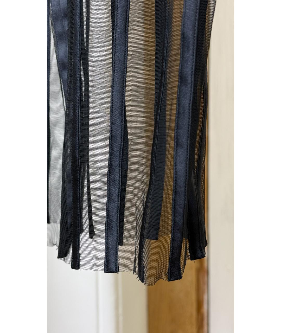 LA PERLA Черная шелковая юбка макси, фото 4