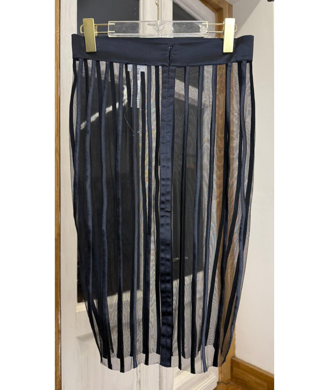 LA PERLA Черная шелковая юбка макси, фото 2