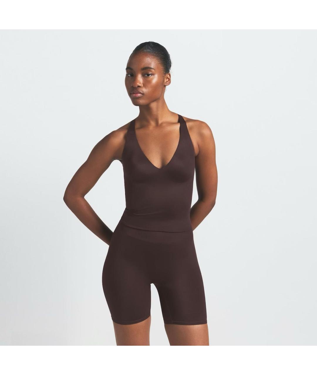 NIKE Коричневая полиамидовая майка, фото 5