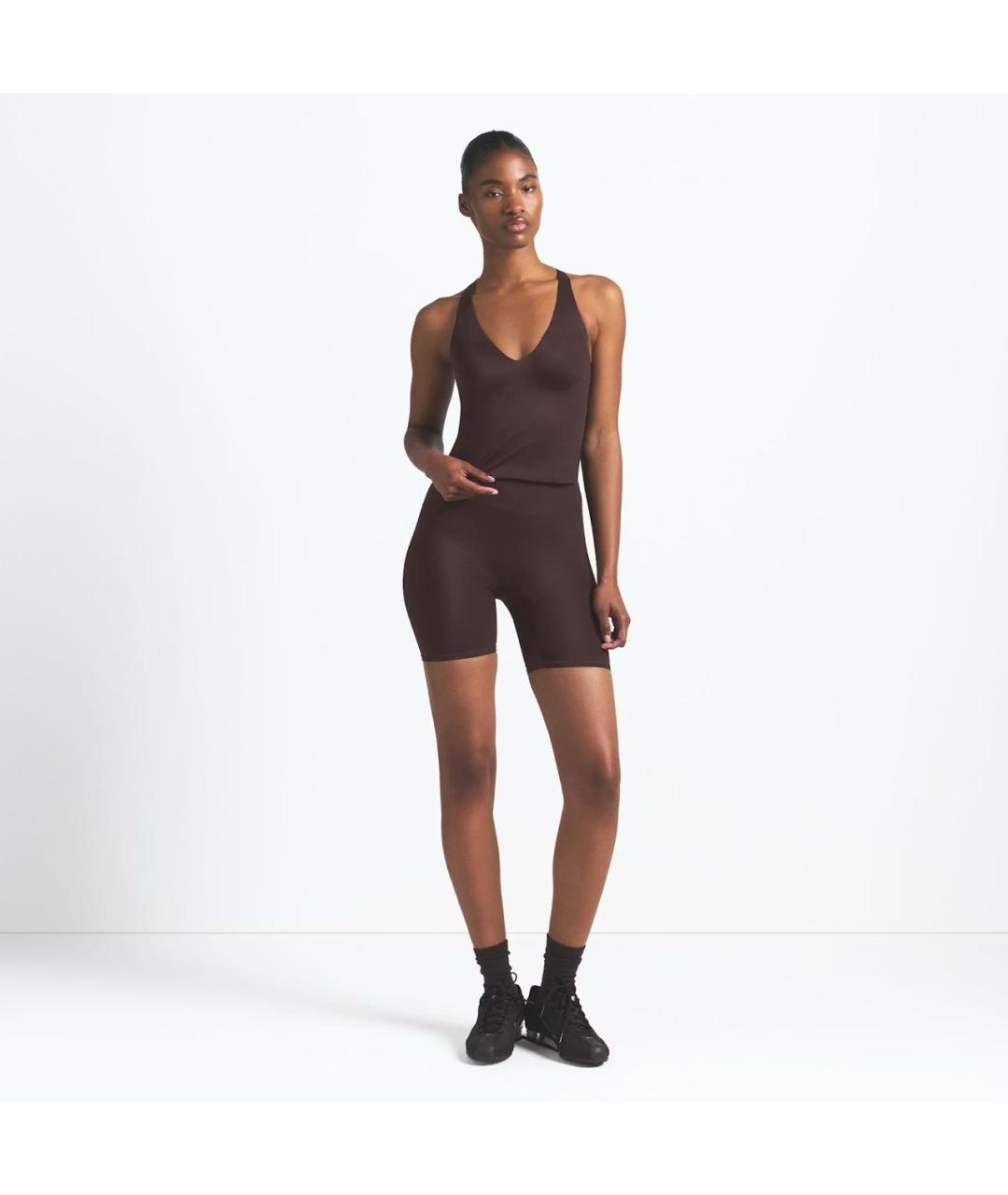 NIKE Коричневая полиамидовая майка, фото 4