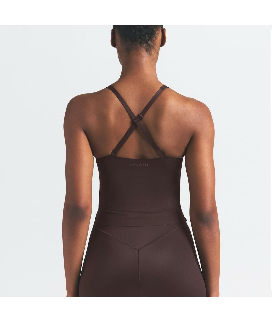 NIKE Коричневая полиамидовая майка, фото 6