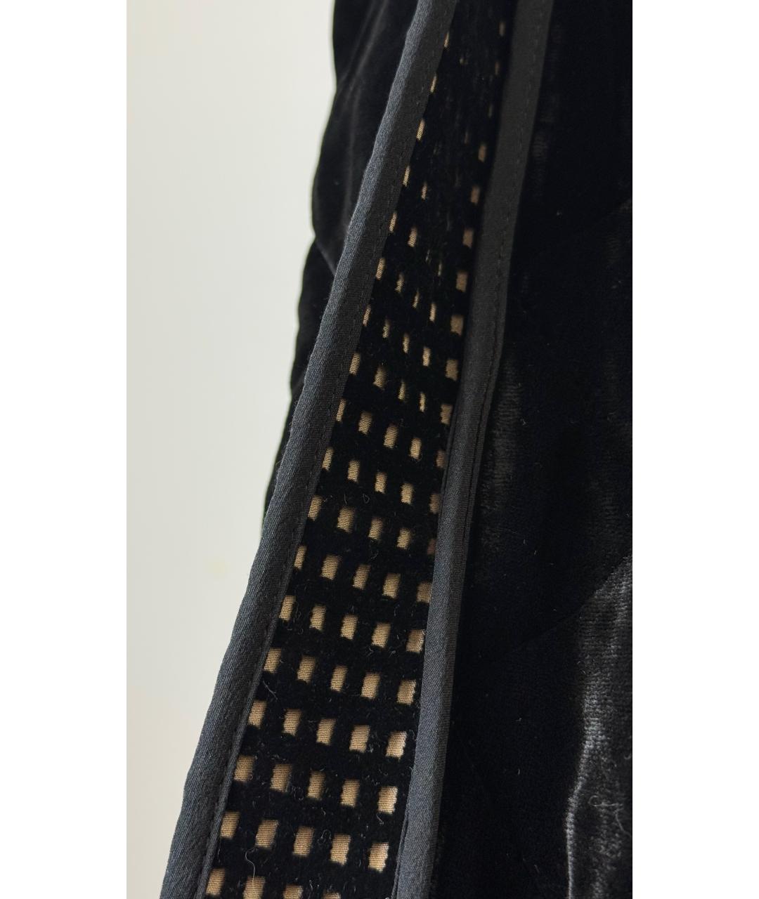 FENDI Черная бархатная юбка мини, фото 4