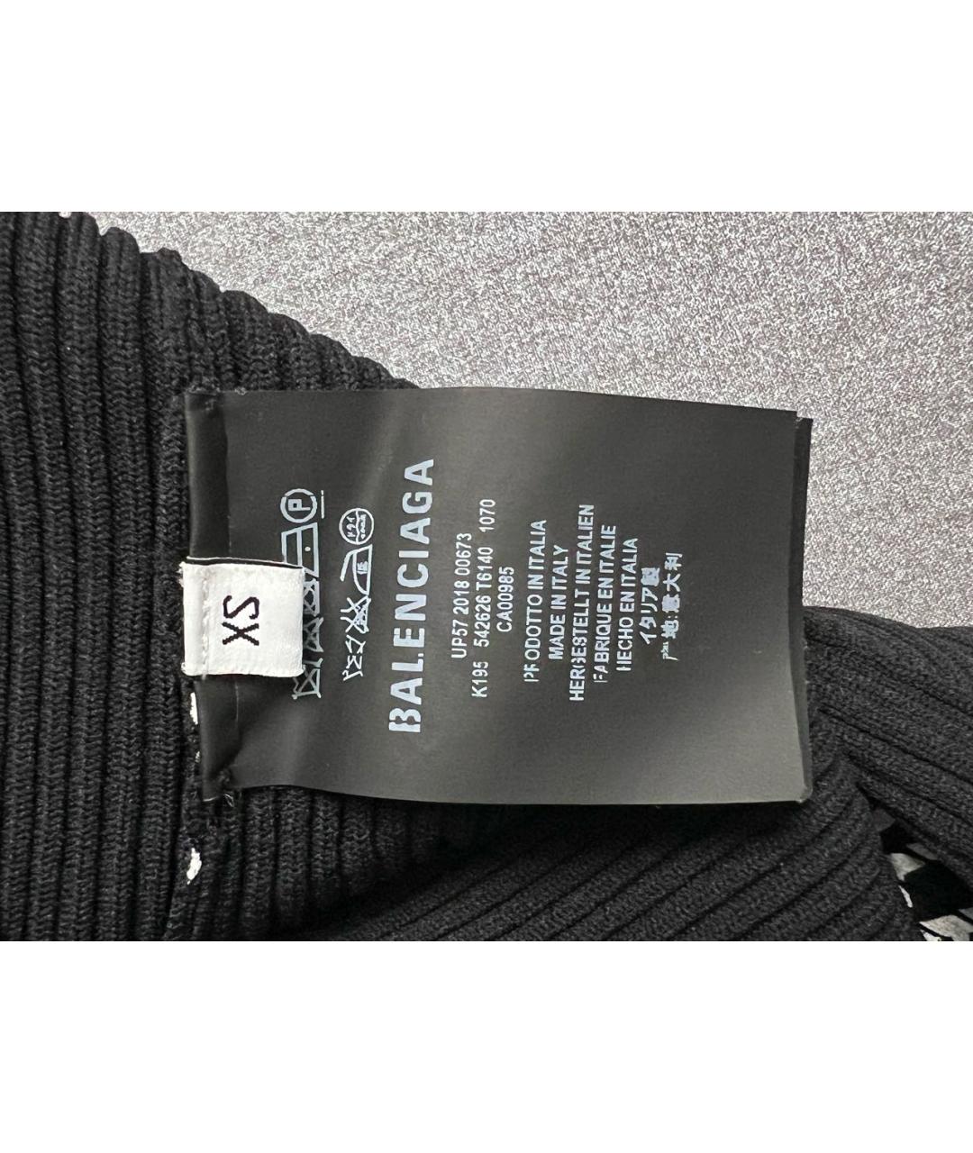 BALENCIAGA Черная полиамидовая водолазка, фото 4