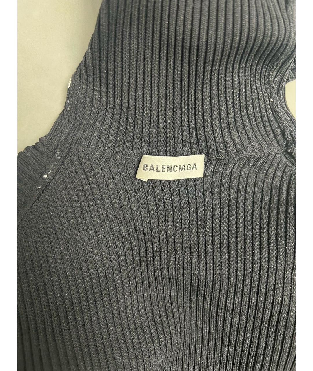 BALENCIAGA Черная полиамидовая водолазка, фото 3