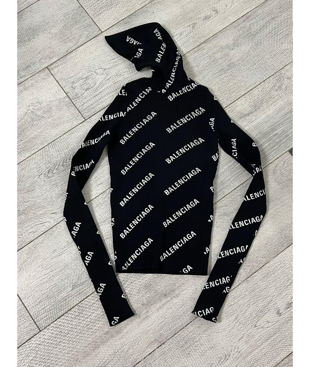 BALENCIAGA Черная полиамидовая водолазка, фото 7