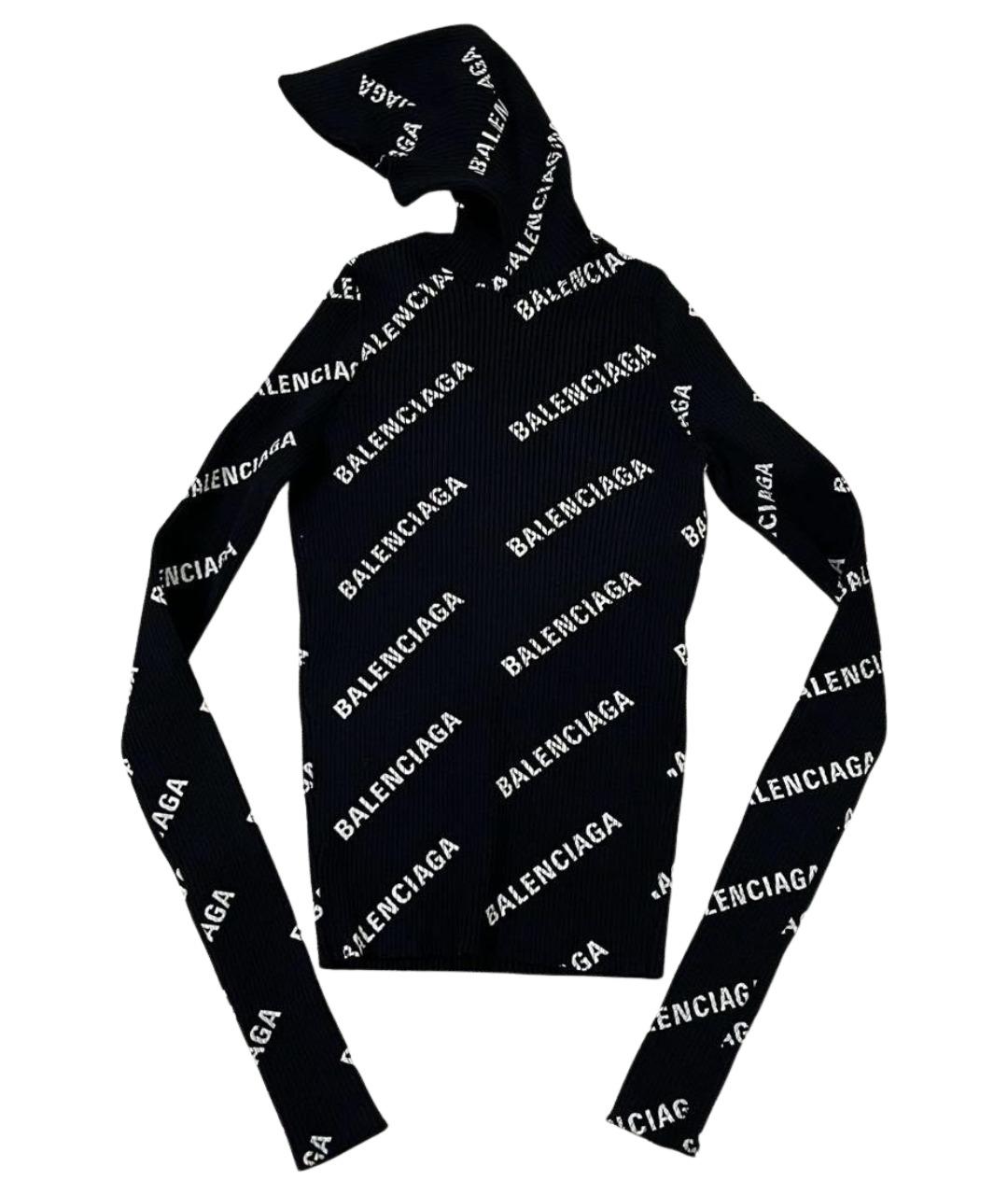 BALENCIAGA Черная полиамидовая водолазка, фото 1