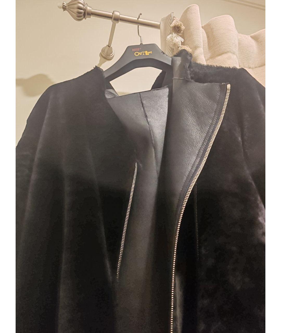 SANDRO Черная меховая дубленка, фото 3