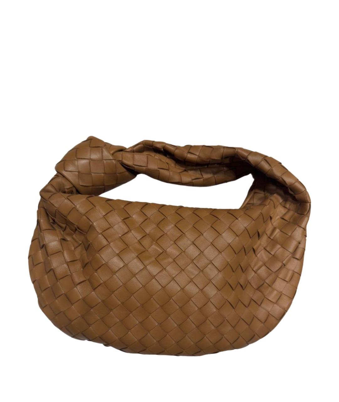 BOTTEGA VENETA Коричневая кожаная сумка с короткими ручками, фото 1