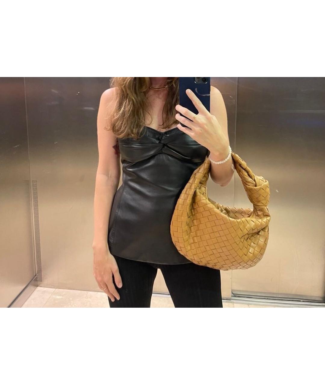 BOTTEGA VENETA Коричневая кожаная сумка с короткими ручками, фото 2