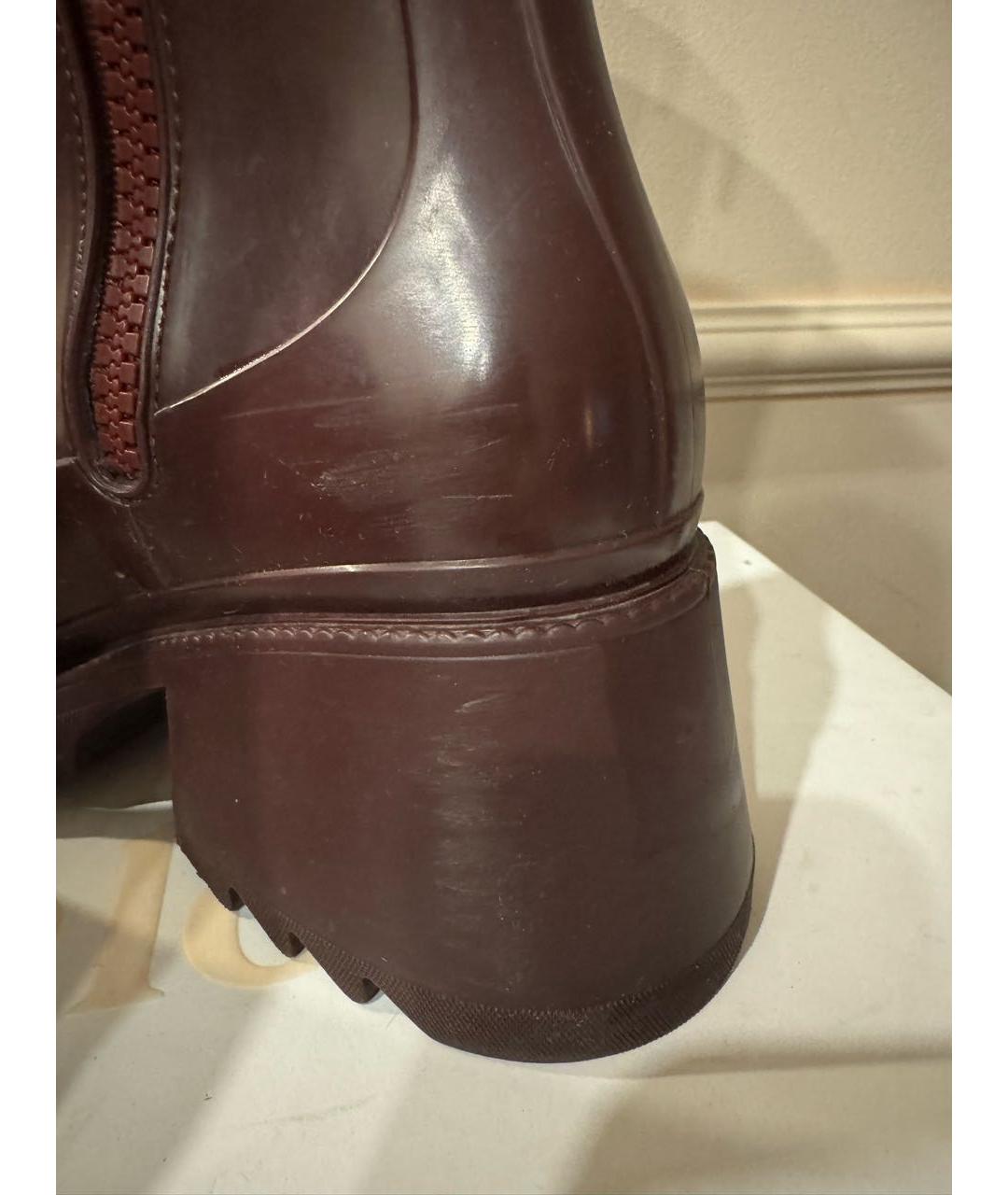 CHLOE Бордовые резиновые сапоги, фото 6