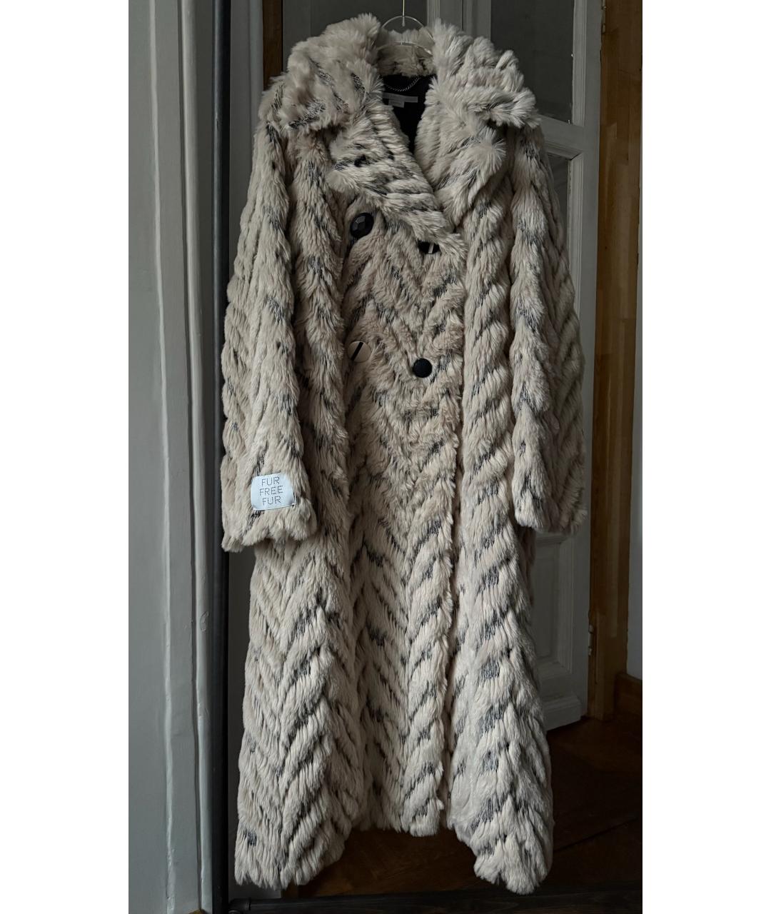 STELLA MCCARTNEY Бежевая меховая шуба, фото 7