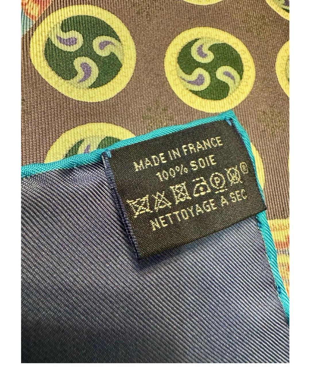 HERMES Мульти шелковый платок, фото 2