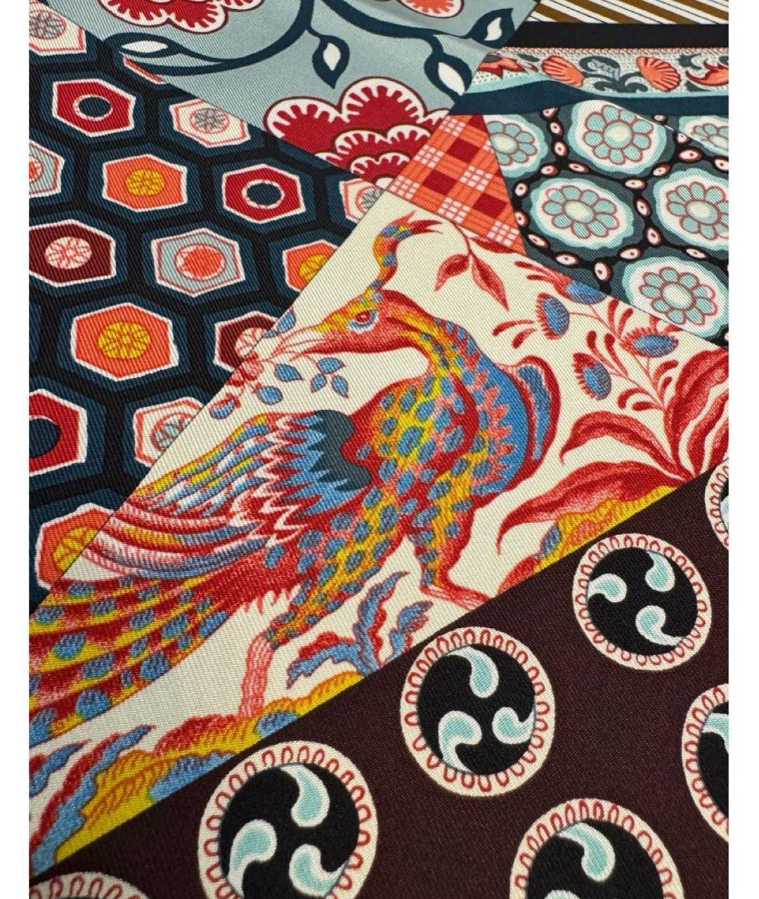 HERMES Мульти шелковый платок, фото 3