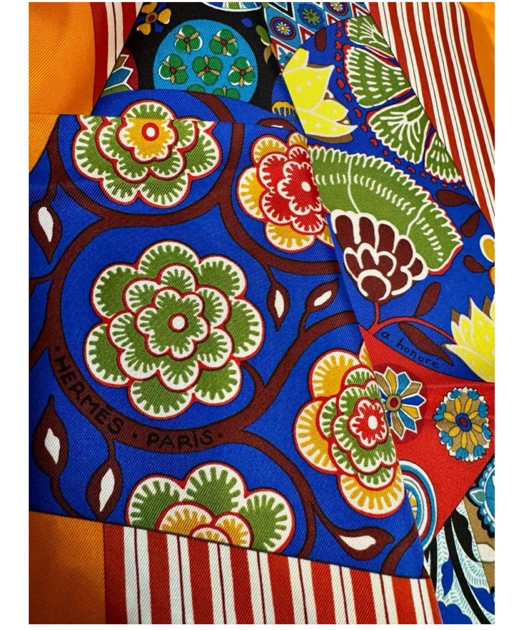 HERMES Мульти шелковый платок, фото 3