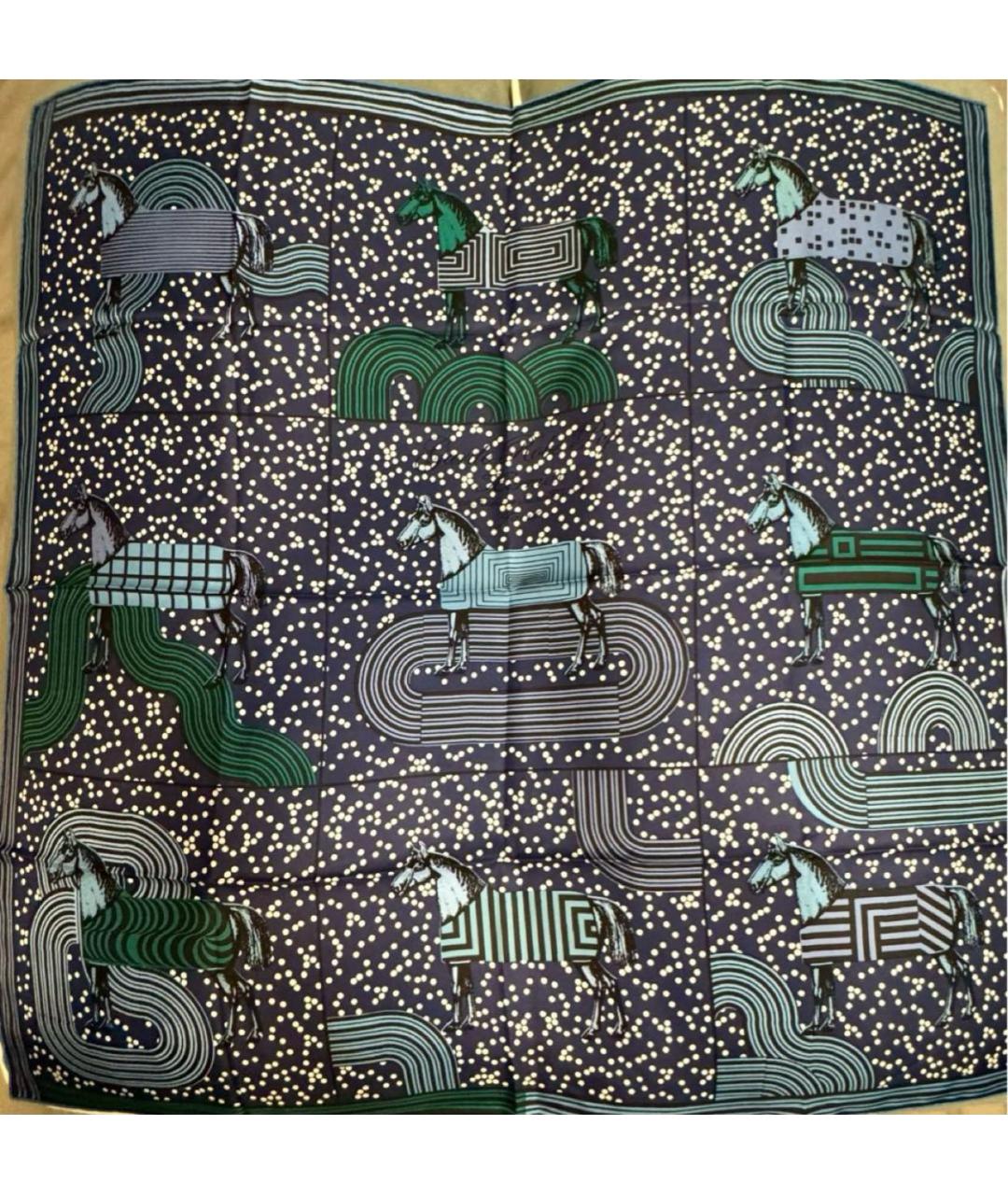 HERMES Мульти шелковый платок, фото 1