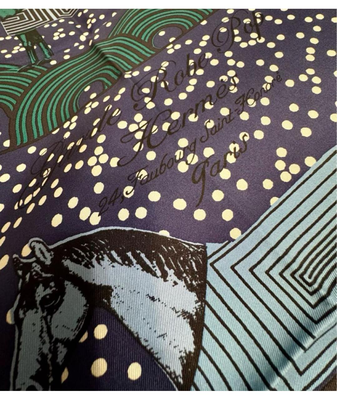 HERMES Мульти шелковый платок, фото 2