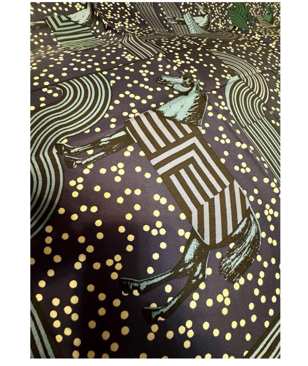 HERMES Мульти шелковый платок, фото 3