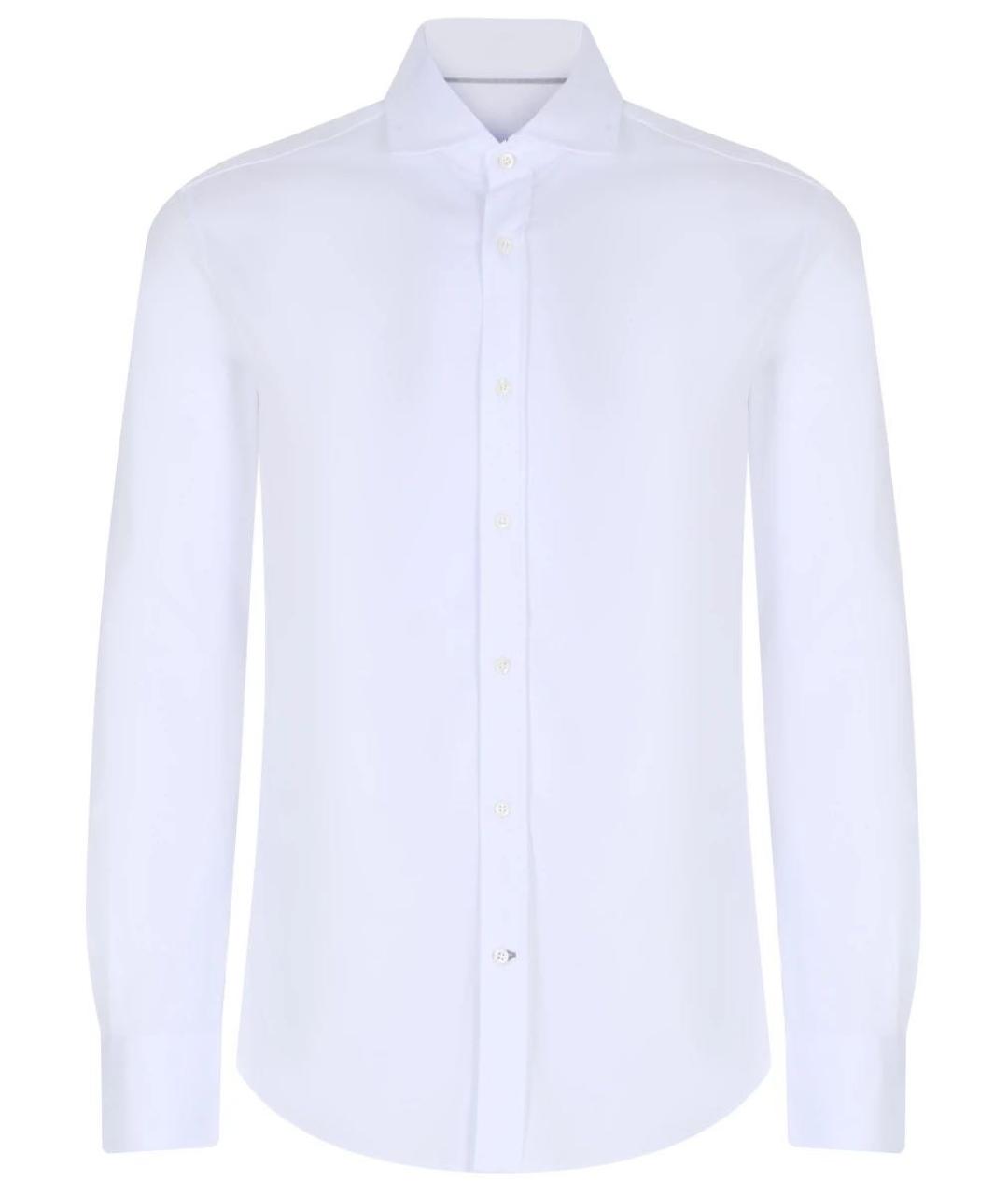 BRUNELLO CUCINELLI Белая хлопковая классическая рубашка, фото 1