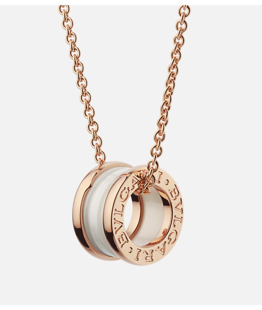 BVLGARI Белое колье из розового золота, фото 8