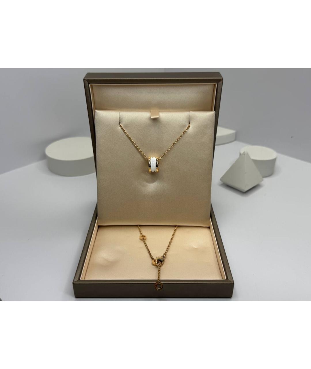 BVLGARI Белое колье из розового золота, фото 2
