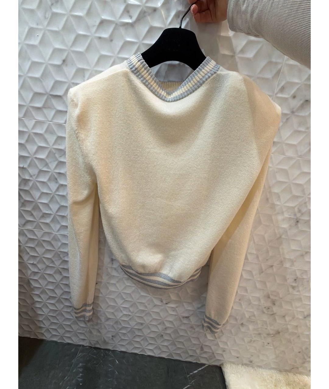 BALMAIN Белый кашемировый джемпер / свитер, фото 2