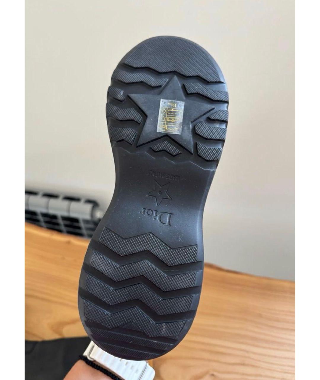 CHRISTIAN DIOR Черные кожаные сапоги, фото 3