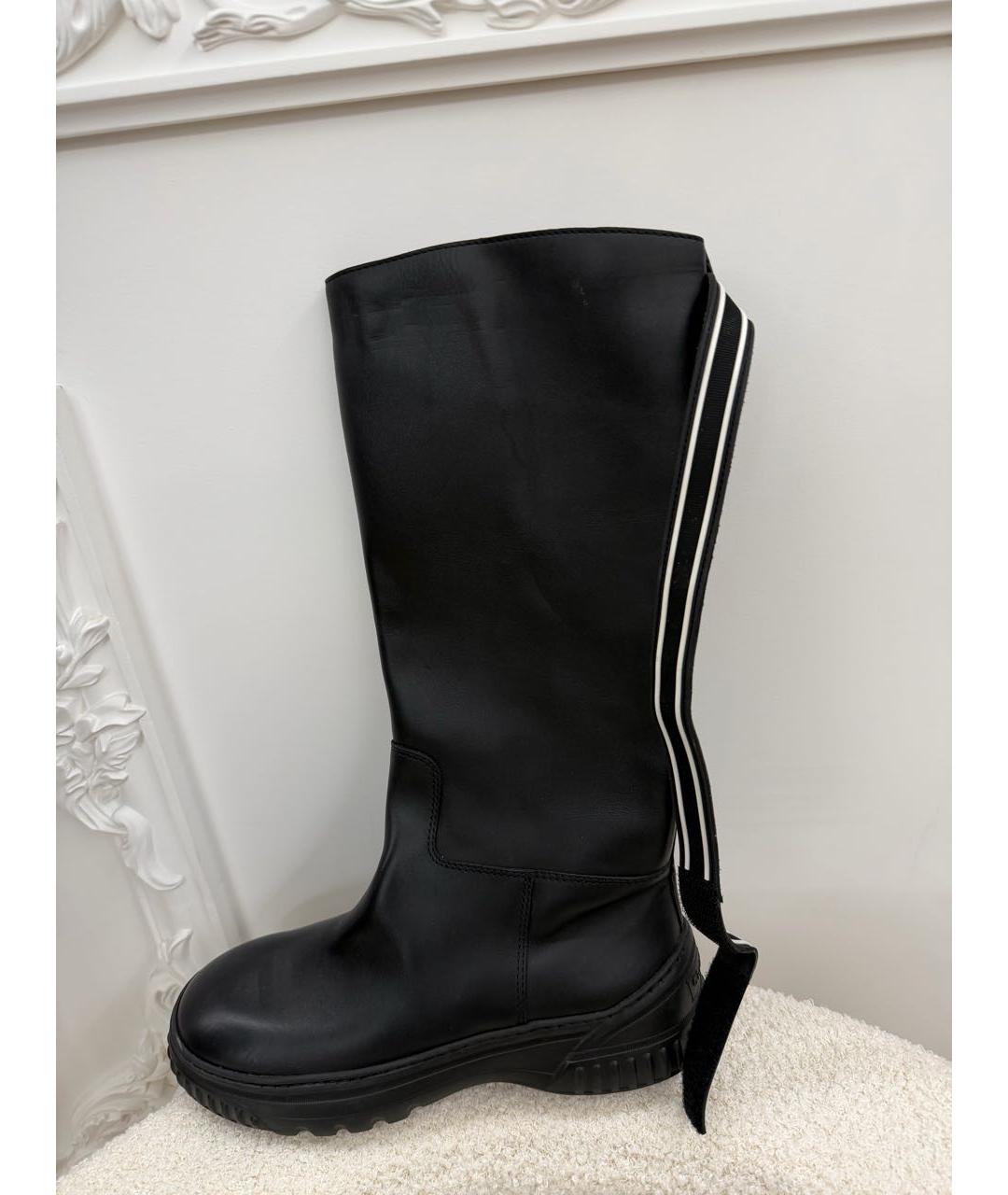 CHRISTIAN DIOR Черные кожаные сапоги, фото 5